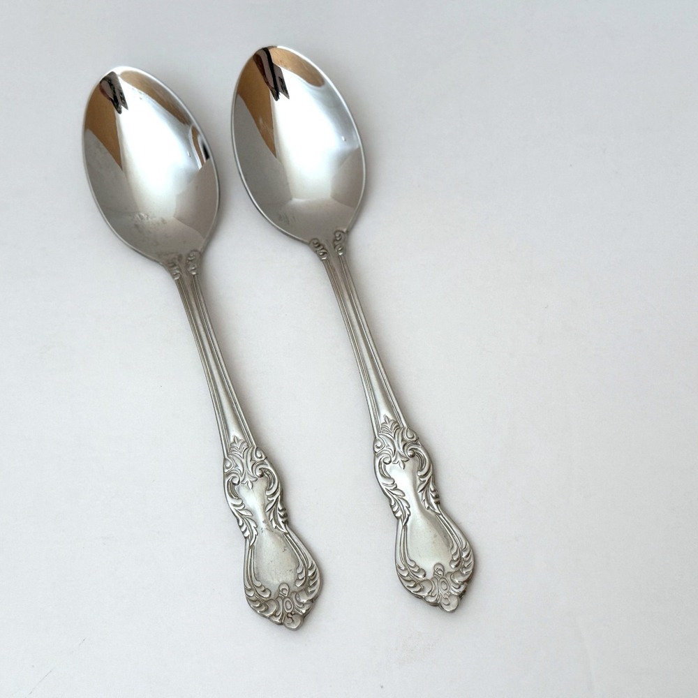 Reed & Barton MARLBOROUGH Lot of 2 Teaspoons 6-3/8" Stainless Steel